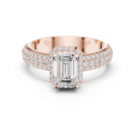 Luminous Pavé-Encrusted Emerald Solitaire - Image 2