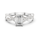 The Infinity Twist Emerald Solitaire