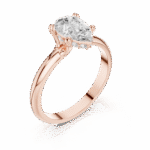 Timeless Pear Lab-Grown Diamond Solitaire Ring - Image 8