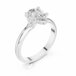 Timeless Pear Lab-Grown Diamond Solitaire Ring - Image 7