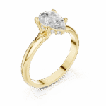 Timeless Pear Lab-Grown Diamond Solitaire Ring - Image 9