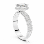 Luminous Pavé-Encrusted Emerald Solitaire - Image 10