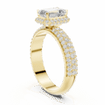 Luminous Pavé-Encrusted Emerald Solitaire - Image 12