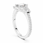 Geometric Radiance Three-Stone Solitaire - Image 10