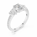 Geometric Radiance Three-Stone Solitaire - Image 4