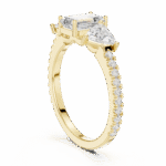 Geometric Radiance Three-Stone Solitaire - Image 11