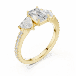 Geometric Radiance Three-Stone Solitaire - Image 5