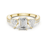 Geometric Radiance Three-Stone Solitaire
