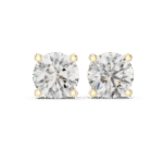 Classic Four-Prong Diamond Studs - Image 3