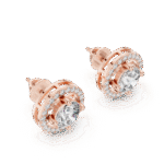 The Celestial Halo Studs: For the round brilliant diamonds surrounded by a shimmering diamond-set frame. - Image 5