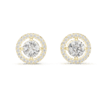 The Celestial Halo Studs: For the round brilliant diamonds surrounded by a shimmering diamond-set frame. - Image 3