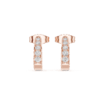 The Vertical Brilliance Pavé Huggies - Image 2