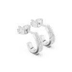 The Vertical Brilliance Pavé Huggies - Image 4