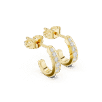 The Vertical Brilliance Pavé Huggies - Image 6