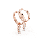 The Triple Drop Bezel Huggies - Image 6