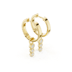 The Triple Drop Bezel Huggies - Image 5