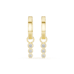 The Triple Drop Bezel Huggies - Image 2