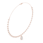 The Solitaire Pear-Drop Halo Necklace - Image 8