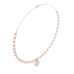 The Solitaire Pear-Drop Halo Necklace - Image 11