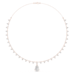 The Solitaire Pear-Drop Halo Necklace - Image 2