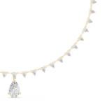 The Solitaire Pear-Drop Halo Necklace - Image 6