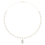 The Solitaire Pear-Drop Halo Necklace - Image 3