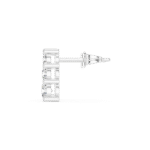 Classic Lab-Grown Diamond Three-Stone Stud Earrings in White Gold - Image 7