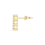 Classic Lab-Grown Diamond Three-Stone Stud Earrings in White Gold - Image 8