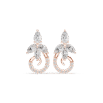 The Fleur-de-Lis Scroll: Pear & Marquise Lab-Grown Diamond Studs - Image 2