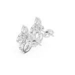 The Fleur-de-Lis Scroll: Pear & Marquise Lab-Grown Diamond Studs - Image 10
