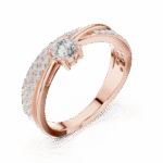 Twisted Pavé Lab-Grown Diamond Ring with Round Center Stone - Image 6