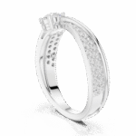 Twisted Pavé Lab-Grown Diamond Ring with Round Center Stone - Image 10