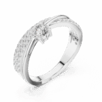 Twisted Pavé Lab-Grown Diamond Ring with Round Center Stone - Image 4