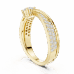 Twisted Pavé Lab-Grown Diamond Ring with Round Center Stone - Image 11