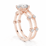 Modern Double Band Lab-Created Diamond Ring with Pear Solitaire - Image 12