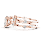 Modern Double Band Lab-Created Diamond Ring with Pear Solitaire - Image 9