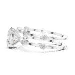 Modern Double Band Lab-Created Diamond Ring with Pear Solitaire - Image 7