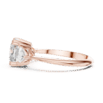 Cushion Cut Three-Stone Lab-Grown Diamond Ring with Pear Side Stones - Image 7