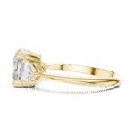 Cushion Cut Three-Stone Lab-Grown Diamond Ring with Pear Side Stones - Image 8