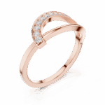 Sleek Curved Pavé Lab-Grown Diamond Ring in White Gold - Image 5