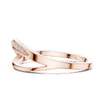 Sleek Curved Pavé Lab-Grown Diamond Ring in White Gold - Image 8