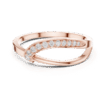 Sleek Curved Pavé Lab-Grown Diamond Ring in White Gold - Image 2