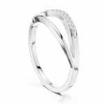 Sleek Curved Pavé Lab-Grown Diamond Ring in White Gold - Image 10