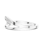 Sleek Curved Pavé Lab-Grown Diamond Ring in White Gold - Image 7