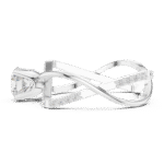 Modern Geometric Criss-Cross Lab-Grown Diamond Engagement Ring - Image 7
