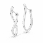 Twist-Loop Lab-Grown Diamond Drop Earrings in Polished White Gold - Image 10