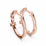 Baguette-Cut Lab-Grown Diamond Vertical Row Hoop Earrings - Image 12