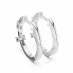 Baguette-Cut Lab-Grown Diamond Vertical Row Hoop Earrings - Image 10