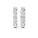 Classic Round-Cut Lab-Grown Diamond Huggie Hoop Earrings - Image 3