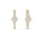 Round-Cut Lab-Grown Diamond Cluster Hoop Earrings